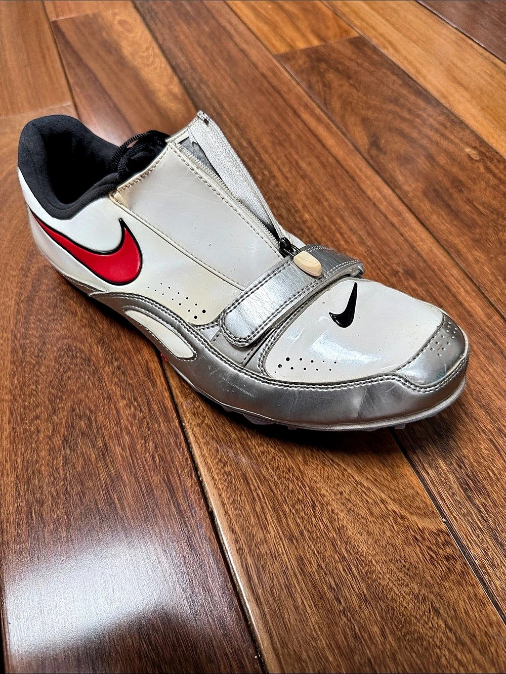 Nike Zoom LJ 4 Silver & Red Athletic Shoes